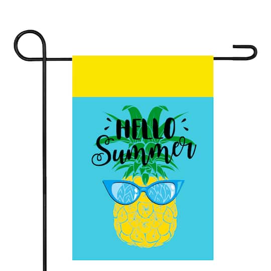 Hello Summer Pineapple Garden Flag By Northlight in Blue | 18" x 12.5" | Michaels®